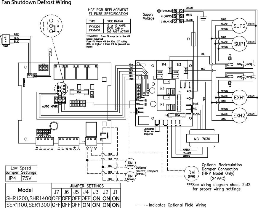 Images Wiring - SHR 1200 Heat Rec Ventilator - Fantech