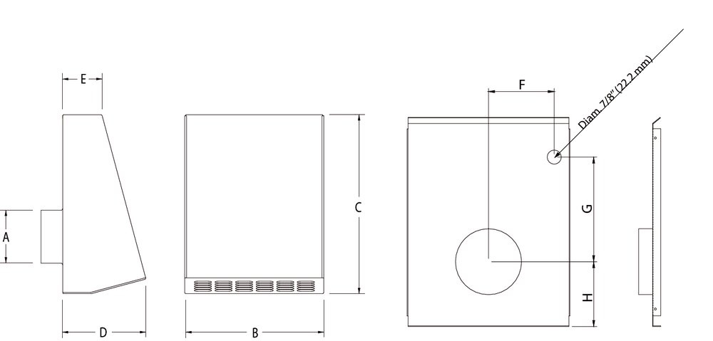 Images Dimensions - RVF 4XL EC Vent Extérieur - Fantech